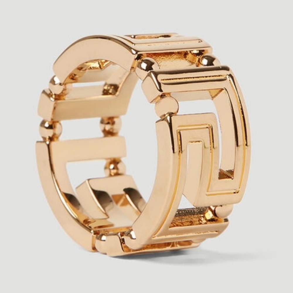 Versace Greca Logo Ring-Gold